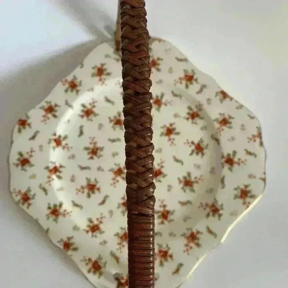 1920s Moriyama Mori Machi serving tray with wicker handle - Picture 4 of 8